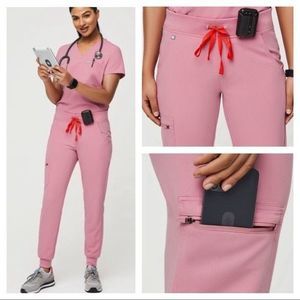 Figs Zamora™ Jogger Scrub Pants Limited Mauve Pink - Large